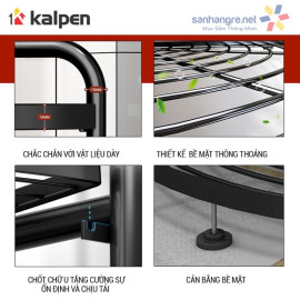 Kệ góc gấp gọn thông minh Kalpen 5 tầng hàng xuất Nhật - 51x35x156cm