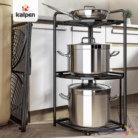 Kệ góc gấp gọn thông minh Kalpen 3 tầng hàng xuất Nhật - 51x35x81cm