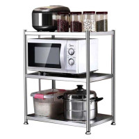 Kệ Inox 304 lắp ghép thông minh Kalpen 3 tầng size 60cm-80cm xuất Nhật