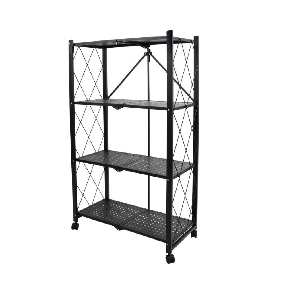 Kệ xếp gấp gọn di động thông minh Kalpen 4 tầng hàng xuất Nhật - 71.5x34x127.5cm