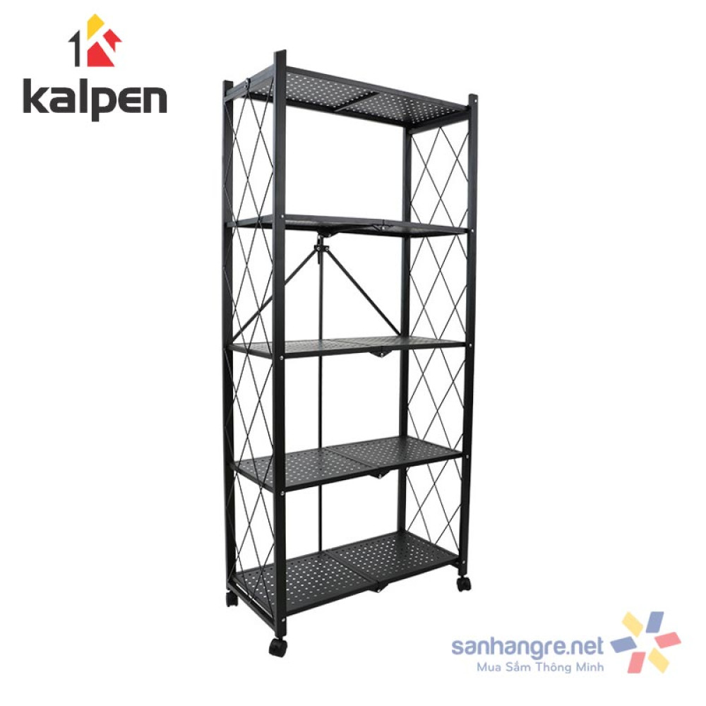 Kệ xếp gấp gọn di động thông minh Kalpen 5 tầng hàng xuất Nhật - 71.5x34x163cm