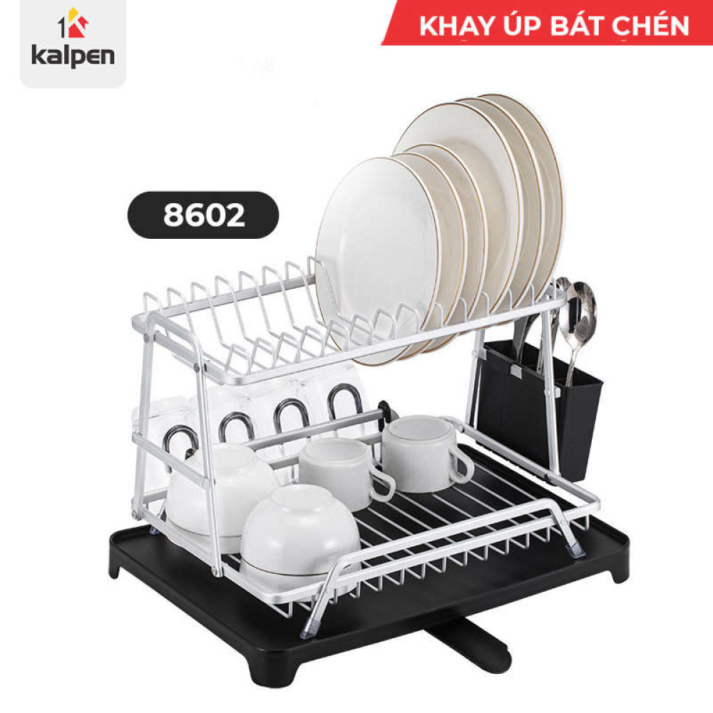 Khay úp bát chén thông minh 2 tầng Kalpen DRK-8602 xuất Nhật