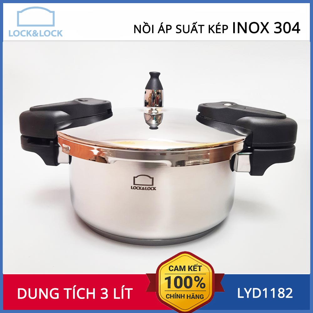 Nồi áp suất Inox 304 Lock&Lock LYD1182 dung tích 3 lít đáy từ