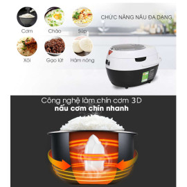 Nồi cơm điện tử Cuckoo dung tích 1.8 lít CR-1020F bảo hành chính hãng 12 tháng - Đen