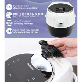 Nồi cơm điện tử Cuckoo dung tích 1.8 lít CR-1020F bảo hành chính hãng 12 tháng - Đen