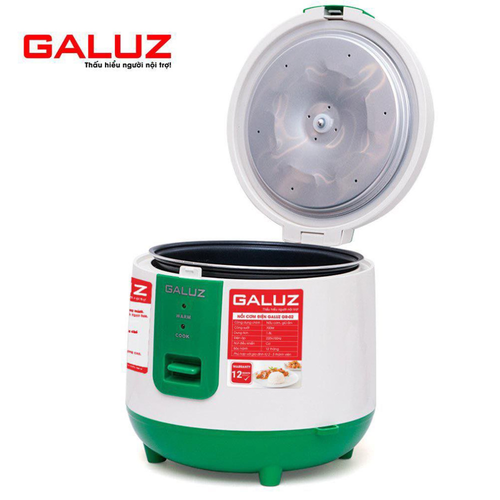 Nồi cơm điện cơ Galuz GR-02 dung tích 1.8 lít hàng chính hãng, bảo hành 12 tháng