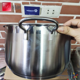 Nồi Inox 3 đáy Fivestar 26cm nắp inox - Hàng chính hãng, bảo hành 5 năm