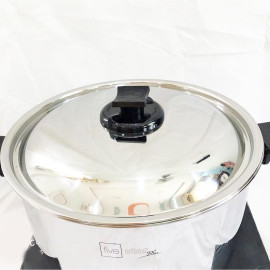 Nồi luộc gà 3 đáy Inox 304 Fivestar Plus 30cm quai nhựa nắp inox bảo hành 12 tháng