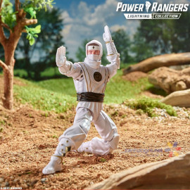 Đồ chơi Mô hình Power Rangers Lightning Mighty Morphin Ninja trắng 6 inch