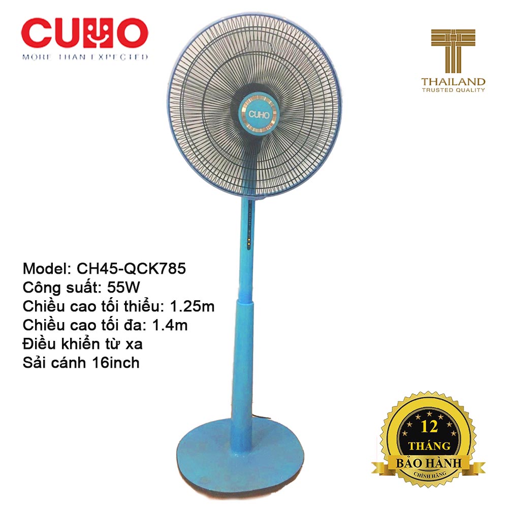 Quạt cây điều khiển từ xa Cuho Malaysia CH45-QCK785 chức năng hẹn giờ - Công nghệ Thái Lan