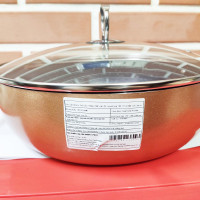 Nồi lẩu vân đá chống dính 26cm Elmich Smartcook SM-5552KMB vung kính dùng bếp từ