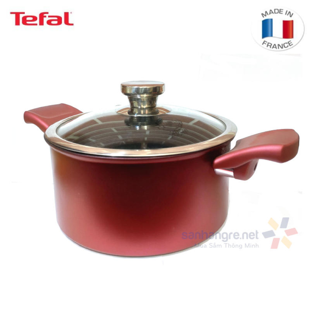 Nồi nhôm chống dính đáy từ Tefal Character 20cm C6824475 Made in France tặng vung kính Lyncen