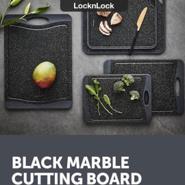 Thớt nhựa kháng khuẩn LocknLock Black Marble CKD006 kích thước 39.5x28cm
