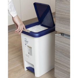 Thùng rác đạp chân chữ nhật Inochi Hiro 15L xuất Nhật - Kháng khuẩn, khử mùi