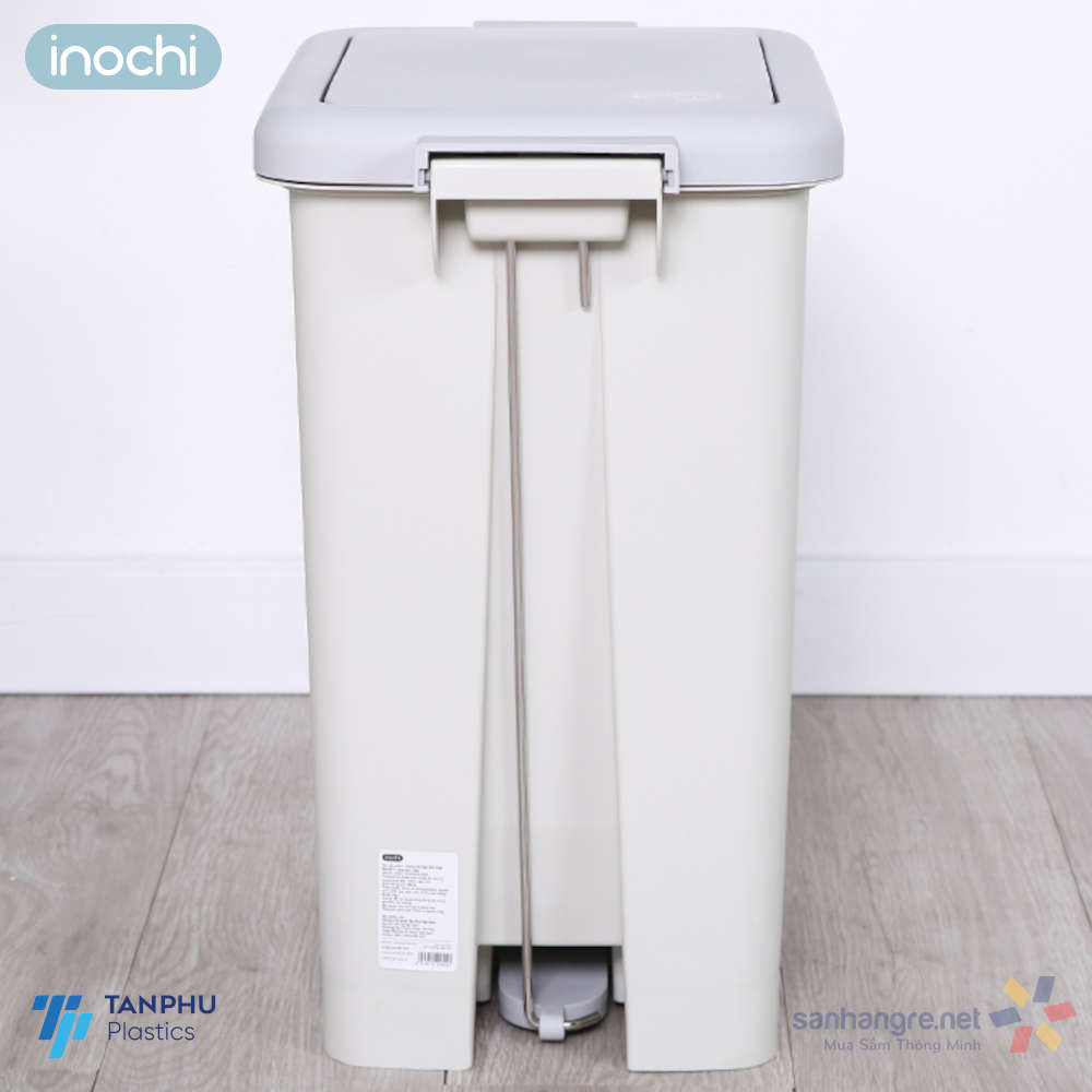 Thùng rác nhựa đạp chữ nhật Inochi Hiro 20 lít hàng xuất Nhật kèm giỏ ...
