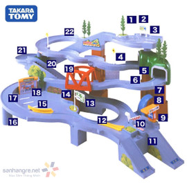 Bộ đồ chơi mô hình đường đua leo núi Tomica Mountain Drive Playset - Takara Tomy