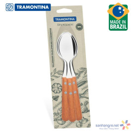 Bộ 3 thìa Inox cán gỗ Tramontina Dynamic 22303/300 xuất xứ Brazil