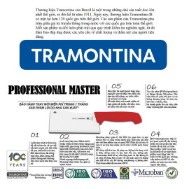 Dao chặt xương cán nhựa kháng khuẩn Tramontina Profissional Master 15cm 24624/176