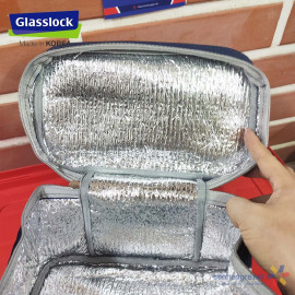 Túi giữ nhiệt hình chữ nhật Glasslock màu thẫm cây thông 23x15x14cm - Made in Korea