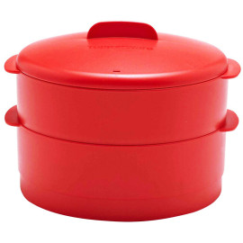 Xửng hấp Tupperware Steam It 2 tầng 20cm xuất xứ USA
