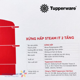 Xửng hấp Tupperware Steam It 2 tầng 20cm xuất xứ USA