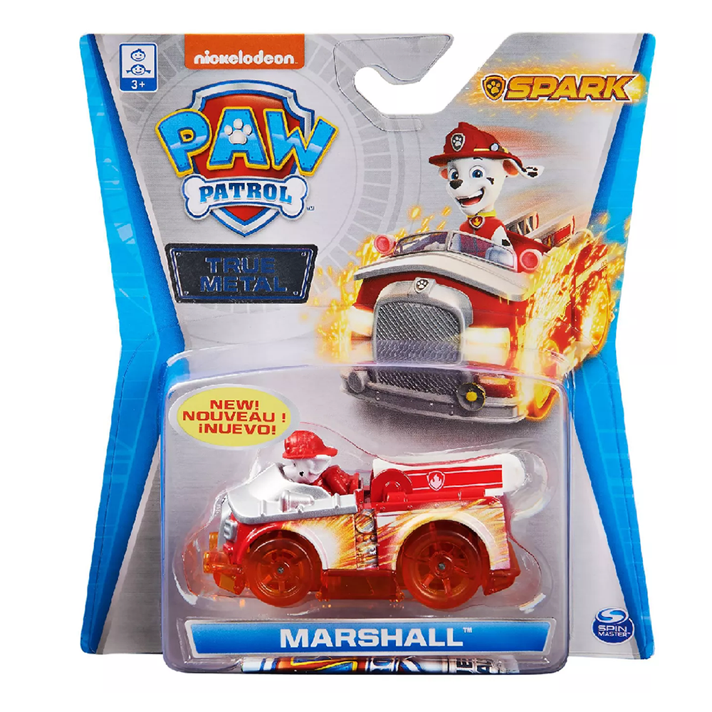 Đồ chơi mô hình Xe chó cứu hộ Paw Patrol True Metal Spark tỷ lệ 1:55 - Marshall nhanh nhẹn