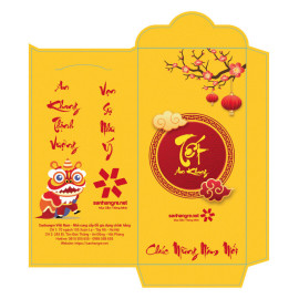 Set 6 phong bao lì xì Tết Nguyên Đán Việt Nam mẫu Sanhangre