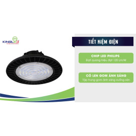 Đèn Led Nhà Xưởng Kingled Highbay UFO 200W (Chip Philips)