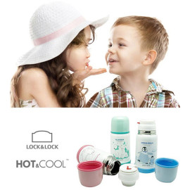 Bình Giữ Nhiệt Cho Bé Lock&Lock Kids Hot&Cool Polar Fur Seal LHC1400-P (310ml) 