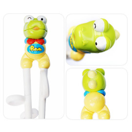 Đũa tập ăn cho bé Pororo hoạt hình 3D chú Khủng Long Crong hàng Hàn Quốc