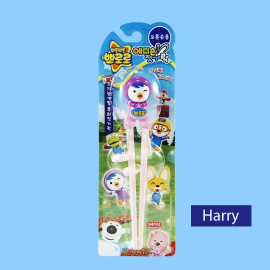 Đũa tập ăn cho bé Pororo hoạt hình 3D chim sẻ hồng Harry hàng Hàn Quốc