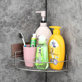 Kệ Inox Tam Giác Treo Góc Dính Tường Bếp, Phòng Tắm YM-2208