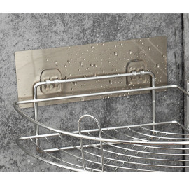 Kệ Inox Tam Giác Treo Góc Dính Tường Bếp, Phòng Tắm YM-2208