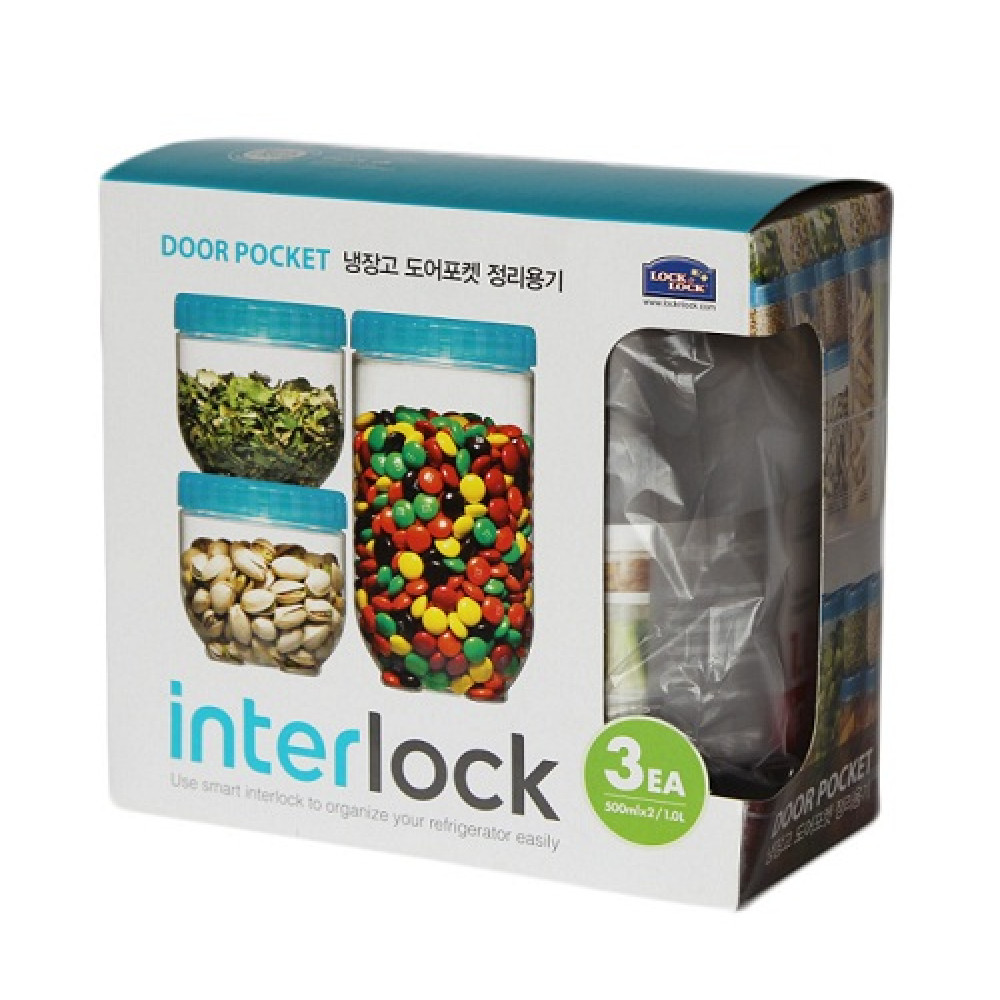Bộ 3 hộp bảo quản Interlock - Lock&Lock - INL301S1