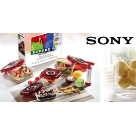 Bộ 4 hộp thủy tinh hút chân không Salsa hàng khuyến mại từ Sony