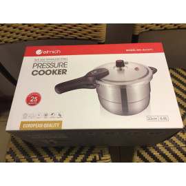 Nồi áp suất 3 đáy Inox 304 Elmich 22cm dung tích 5.5L EL3371 dùng bếp từ kèm xửng hấp