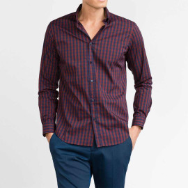 Áo sơ mi nam dài tay SuperSlim Fit Zara Man hàng xuất - Caro đỏ xanh