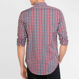 Áo sơ mi nam dài tay SuperSlim Fit Zara Man hàng xuất - Caro đỏ đen