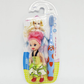 Bàn chải đánh răng cho bé gái hình gấu Bijie 077 tặng Búp bê đồ chơi hàng Thái Lan
