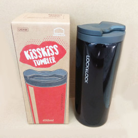 Bình Giữ Nhiệt Lock&Lock Hot&Cool KissKiss Tumbler 450ml Màu Đen