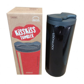 Bình Giữ Nhiệt Lock&Lock Hot&Cool KissKiss Tumbler 450ml Màu Đen
