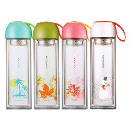 Bình Thuỷ Tinh 2 Lớp Cách Nhiệt Lock&Lock LLG658 dung tích 350ml