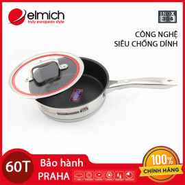 Chảo Chống Dính Inox 304 Elmich Praha 24cm EL-3248 dùng bếp từ, xuất xứ CH Séc