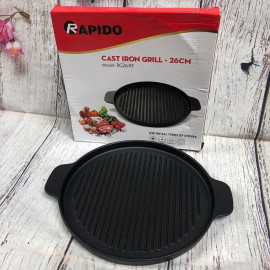 Chảo gang nướng 26cm Rapido Cast Iron Grill dùng bếp từ