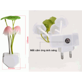 Đèn LED ngủ nấm cảm ứng ánh sáng OML - Trời tối tự động sáng, trời sáng tự động tắt