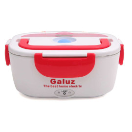 Hộp cơm hâm nóng tự động ruột Inox Galuz kèm túi (Đỏ)