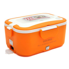Hộp cơm hâm nóng tự động ruột Inox Golmes kèm túi (Cam)