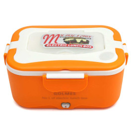 Hộp cơm hâm nóng tự động ruột Inox Golmes kèm túi (Cam)