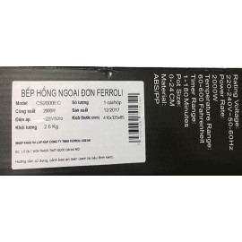 Bếp hồng ngoại đơn Ferroli CS2000EC