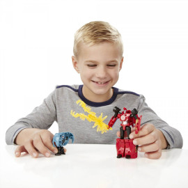 Bộ đôi Robot Transformers Hunter Sideswipe Vs Mini-Con Decepticon Anvil - Robots in Disguise (Box)